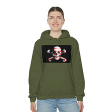 Load image into Gallery viewer, Skull and Cross bones Merica™ Unisex Heavy Blend™ Hooded Sweatshirt