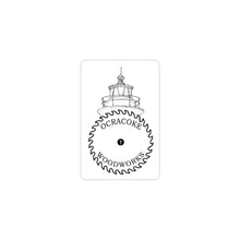 Load image into Gallery viewer, Ocracoke Woodworks Die-Cut Sticker | Transparent Outdoor Decor
