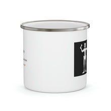 Load image into Gallery viewer, Ocracoke Sea Salt&#39;s Blackbeard&#39;s Flag 12 oz Enamel Camping Mug
